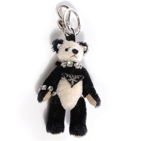 prada key chains|Prada teddy bear keychain.